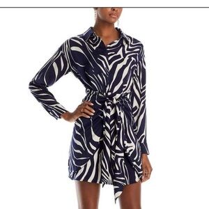 Stylish Zebra Print Long Sleeve Dress